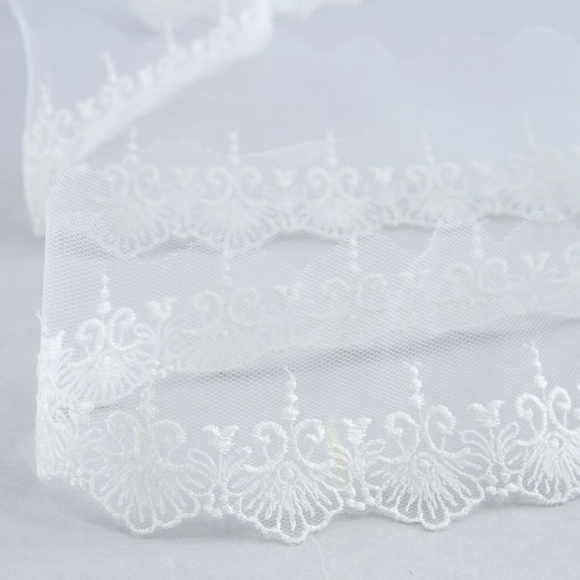 178116_Кружево-вышивка на тюле, 32 мм, 13,50 м
