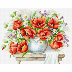 Набор Паутинка для изготовления картины со стразами арт.М272 Букет для любимой 45х35 см