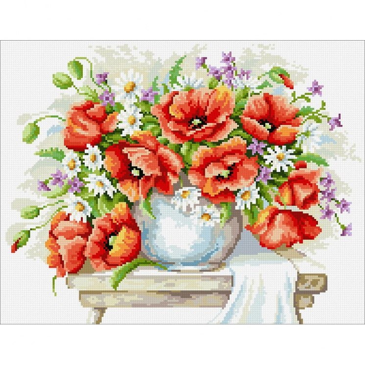 Набор Паутинка для изготовления картины со стразами арт.М272 Букет для любимой 45х35 см