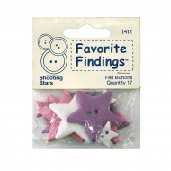 26634_Пуговицы из войлока Favorite Findings Felt "Звездочки"