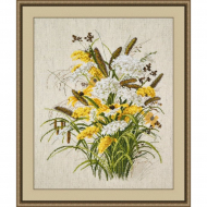 Набор для вышивания ОВЕН арт. 826 Лето в букете 29х35 см