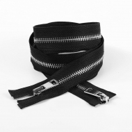 Молния MaxZipper мет. Титан №5 2 замка никель 110см цв.F322 черный уп.1 шт