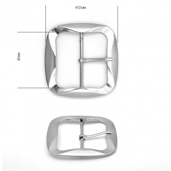 Пряжка металлическая TBY.1670 41,5х42мм, внутр. размер 30мм цв. никель уп. 10шт Пряжка металлическая TBY.1670 41,5х42мм, внутр. размер 30мм цв. никель уп. 10шт