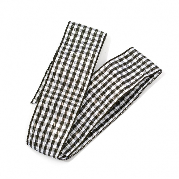 Лента тканевая с рисунком Клетка арт.TBY.LDTK2403 шир.25мм цв.черный/белый уп.20м Лента тканевая с рисунком Клетка арт.TBY.LDTK2403 шир.25мм цв.черный/белый уп.20м