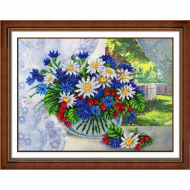 Набор для вышивания бисером ПАУТИНКА арт.Б-1284 Букет с земляникой 38х28 см