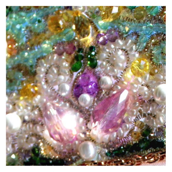 Набор для вышивания хрустальными бусинами ОБРАЗА В КАМЕНЬЯХ арт. 7737 Богородица Помощница в родах (Храмовая икона) 36х42,5 см