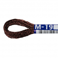 Нитки для вышивания Gamma мулине NM металлик 100% полиэстер 12 x 8 м цв.М-19 коричневый