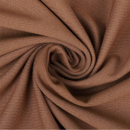 Ткань трикотаж Футер 2х нитка петля с лайкрой 240г пенье 180см сливочный кофе 16-1412 уп.6м