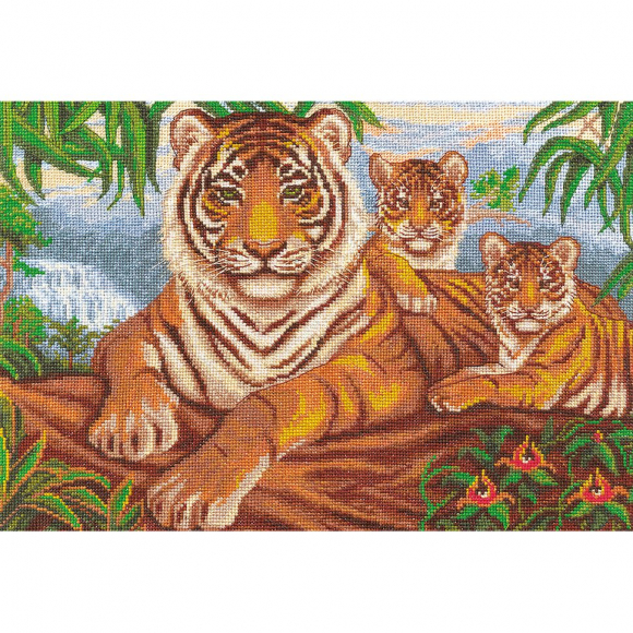 Набор для вышивания PANNA арт. J-1001 Логово тигра 34х23 см