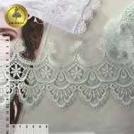 Кружево гипюр KRUZHEVO арт.TR.16GB0194 шир.105мм цв.13 нежная-мята уп.9м