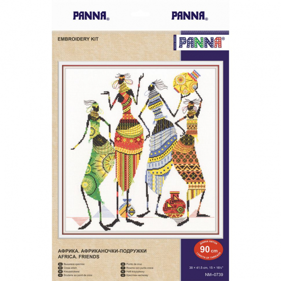 Набор для вышивания PANNA арт. NM-0739 Африка. Африканочки-подружки 38х41,5 см