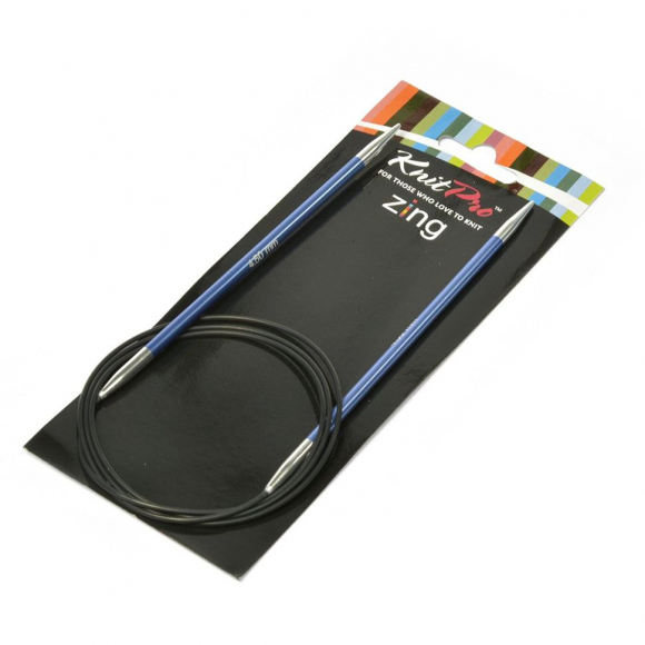 47160 Knit Pro Спицы круговые для вязания Zing 4,5мм/100см, алюминий 47160 Knit Pro Спицы круговые для вязания Zing 4,5мм/100см, алюминий