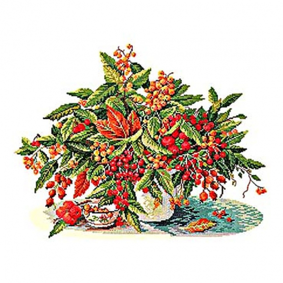 Набор для вышивания EVA ROSENSTAND арт.94-261 Рябиновый букет 40х50 см