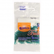 Бисер Preciosa №10, 5 г., цвет №50710 сине-зеленый прозрачный