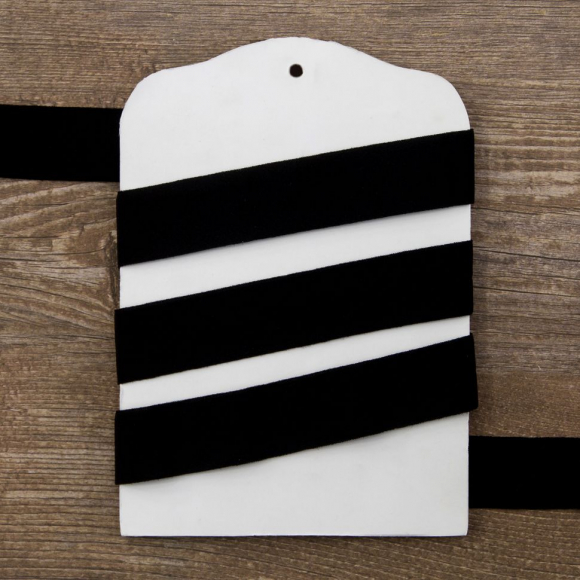 177550_Резинка-бейка, 20 мм, цвет черный