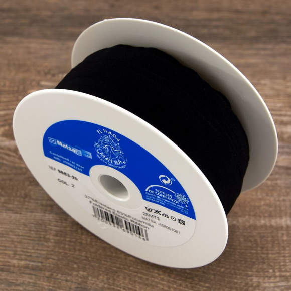 177550_Резинка-бейка, 20 мм, цвет черный