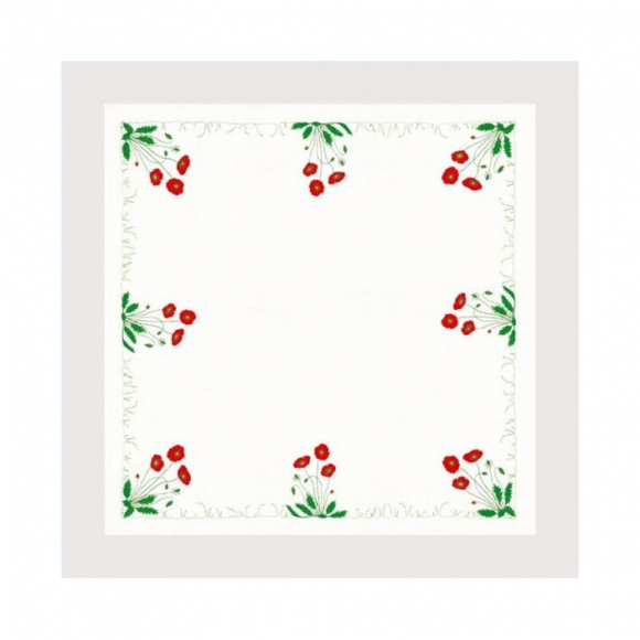 Набор для вышивания Le Bonheur des Dames арт.6113 Скатерть Coquelicot (Маки) 95х95 см