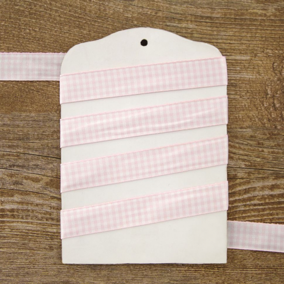 24034_Лента с рисунком клетка SAFISA, 15 мм, 25 м, цвет 05, розовый 24034_Лента с рисунком клетка SAFISA, 15 мм, 25 м, цвет 05, розовый