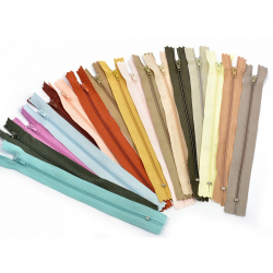 Молния MaxZipper пласт. юбочная №3, 18см, АССОРТИ №3 уп.20цв х 5шт