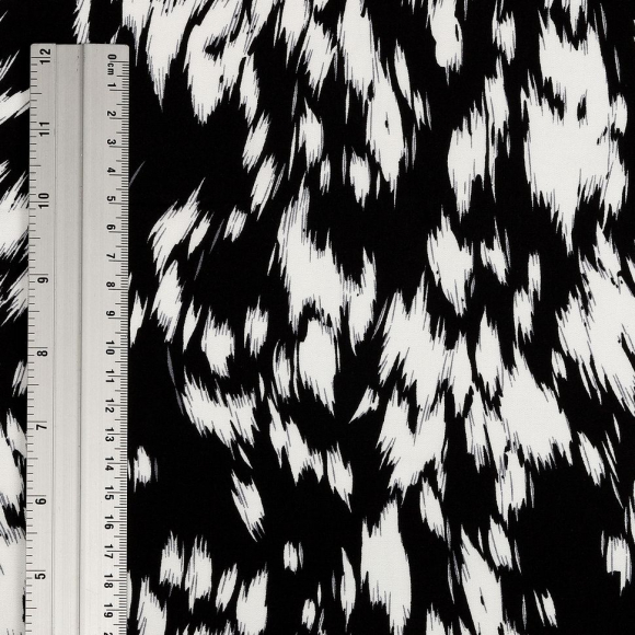 Ткань Штапель 90 г/м? 100% вискоза шир.145 см арт.TBY.Vi.pr.E837.1 цв.01 черный рул.25м