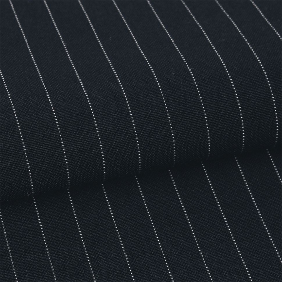 Ткань Габардин кач-во Фухуа в полоску 180 г/м? 100% полиэстер шир.150 см арт.TBY.Gbf.st.24102.1.4 цв.04 т.серый рул.25м