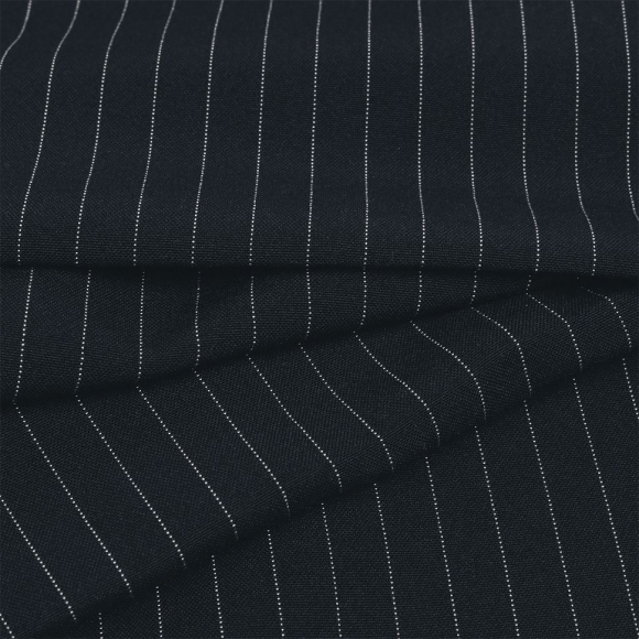 Ткань Габардин кач-во Фухуа в полоску 180 г/м? 100% полиэстер шир.150 см арт.TBY.Gbf.st.24102.1.4 цв.04 т.серый рул.25м