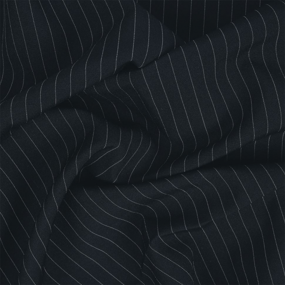 Ткань Габардин кач-во Фухуа в полоску 180 г/м? 100% полиэстер шир.150 см арт.TBY.Gbf.st.24102.1.4 цв.04 т.серый рул.25м