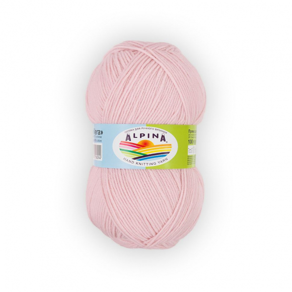 Пряжа ALPINA VERA (55% акрил, 45% хлопок) 5х100г/280м цв.43 бл.розовый