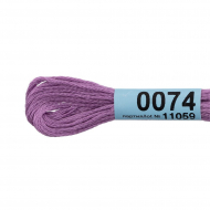 Нитки для вышивания Gamma мулине (0001-0206) 100% хлопок 24 x 8 м цв.0074 сиреневый