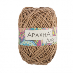 Пряжа ARACHNA Jute (100% джут) 5х100г/90м цв.004 натуральный
