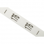 Размерники полиэстер 176 белый 10х40 мм в рул. 1250 шт (50м)