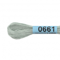 Нитки для вышивания Gamma мулине (0207-0819) 100% хлопок 24 x 8 м цв.0661 бледно-серый
