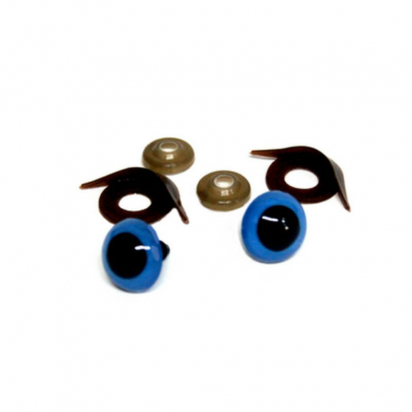 161627_Глазки пластиковые с фиксатором №10 + веко одностороннее