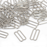 Пряжка регулятор для бюстгальтера металл TBY-818B 18мм цв.никель, уп.1000шт