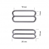 Пряжка регулятор для бюстгальтера металл TBY-818B 18мм цв.никель, уп.1000шт