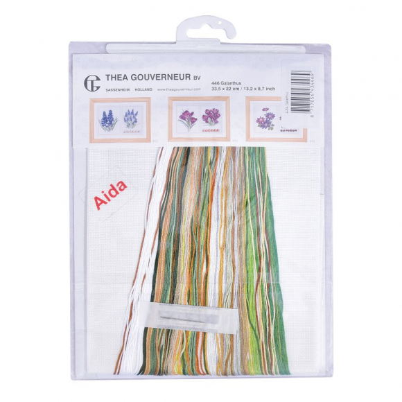 63004_Набор для вышивания "Подснежники", канва аида 18 ct