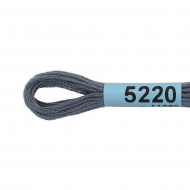 Нитки для вышивания Gamma мулине (3173-6115) 100% хлопок 24 x 8 м цв.5220 т.серый