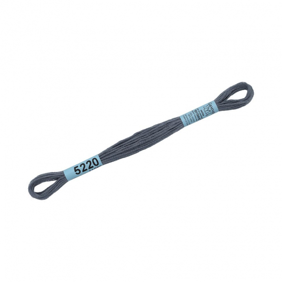 Нитки для вышивания Gamma мулине (3173-6115) 100% хлопок 24 x 8 м цв.5220 т.серый