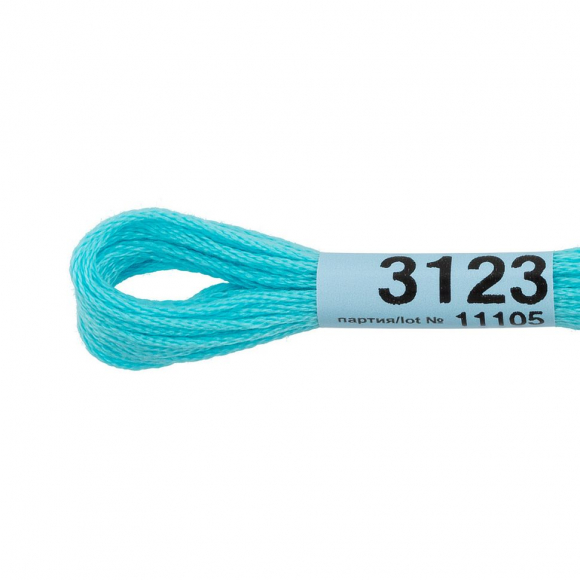 Нитки для вышивания Gamma мулине (3071-3172) 100% хлопок 24 x 8 м цв.3123 голубой