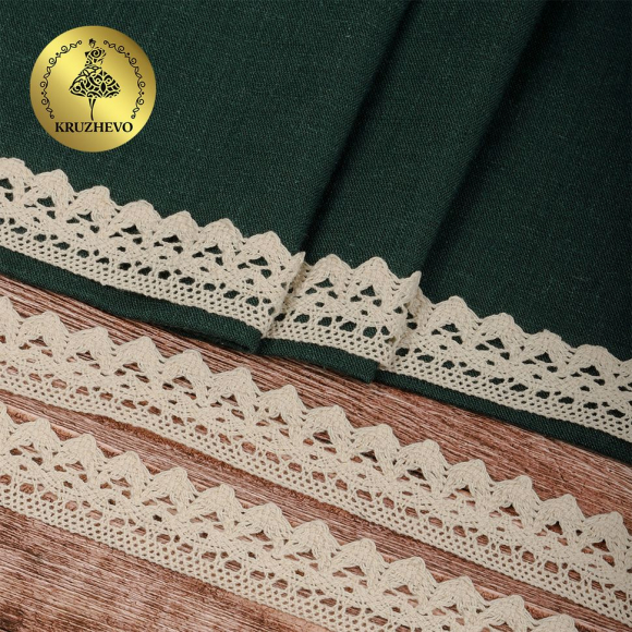 Тесьма вязаная KRUZHEVO 30мм TBY.6585 цв.01 натуральный уп.25м Тесьма вязаная KRUZHEVO 30мм TBY.6585 цв.01 натуральный уп.25м