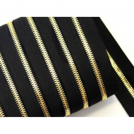 Молния рулонная металл №5СТ золото цв.D580 черный уп.10м