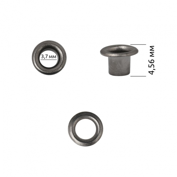 Люверсы сталь New Star №1,7 (? 3,7мм, h 4,56мм) цв.никель черный уп.500шт