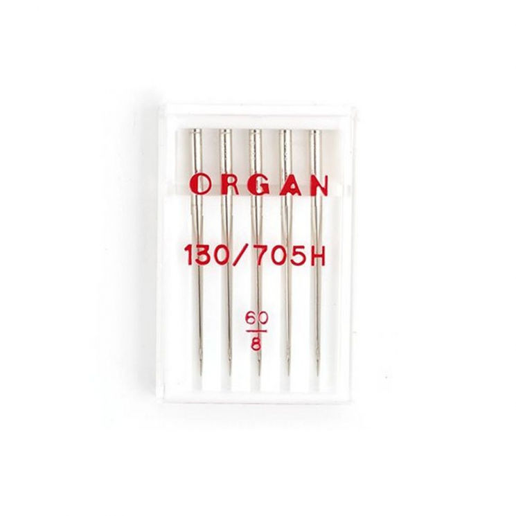 Иглы для бытовых швейных машин ORGAN универсальные №60, уп.5 игл