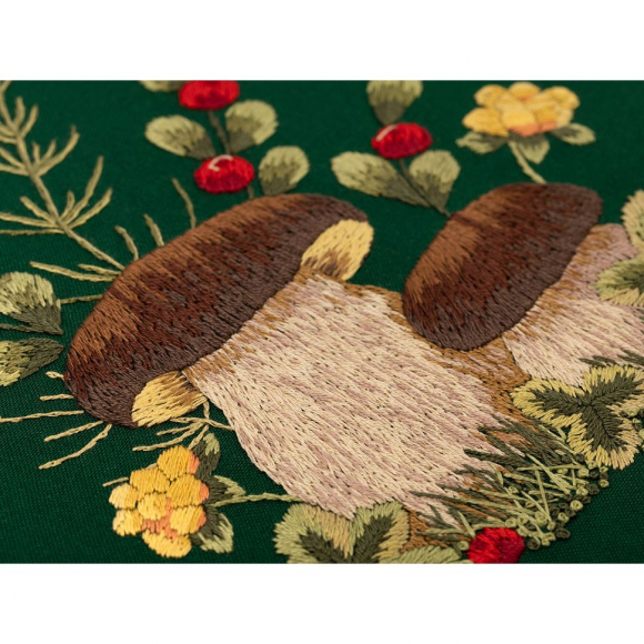 Набор для вышивания PANNA Живая картина арт. JK-2258 Грибы. Белые 20,5x20,5 см