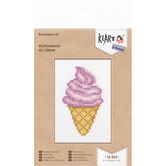 Набор для вышивания KLART арт. 12-013 Мороженое 8х11,5 см