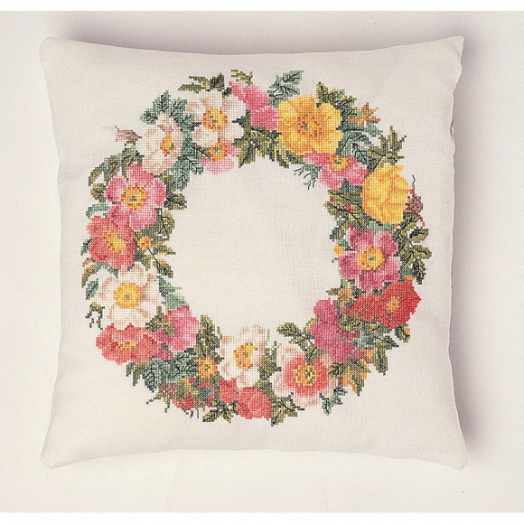 Набор для вышивания THEA GOUVERNEUR арт.2073 подушки Розы 34х34 см Набор для вышивания THEA GOUVERNEUR арт.2073 подушки Розы 34х34 см