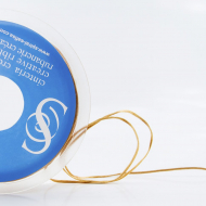 19357_Шнур атласный SAFISA 1,5 мм, 25 м, цвет 54, бежево-золотистый