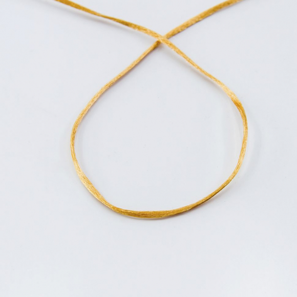 19357_Шнур атласный SAFISA 1,5 мм, 25 м, цвет 54, бежево-золотистый