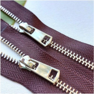 Молния мет. титан №5 никель два замка 75см D868 кофе