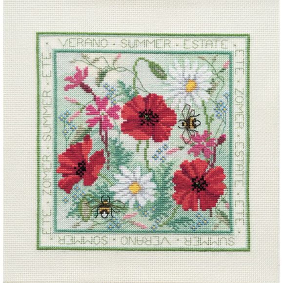 Набор для вышивания DERWENTWATER DESIGNS арт.FS02 Four Seasons: Summer 16,5х16,5 см
